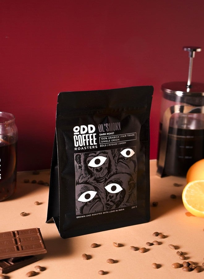 ODD COFFEE ROASTERS قهوة أود كوفي روسترز المتخصصة 250 غرام | أولد سموكي - تحميص داكن | مزيج الإفطار - تحميص فاتح | مزيجنا الخاص - تحميص متوسط | عبوة من 3 حبوب قهوة كاملة AAA - Image 5