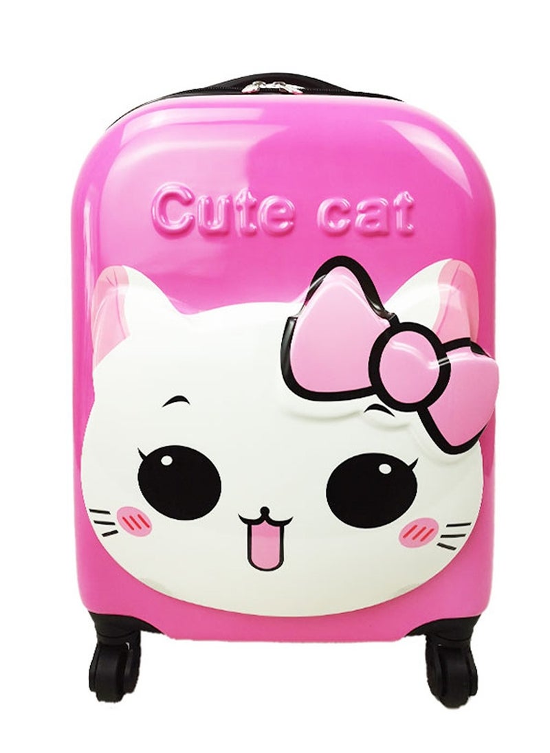 Reflection - REFLECTION Kids Luggage for Girls 41 cm, Pink, Cute Cat, 3D Print - Image 1
