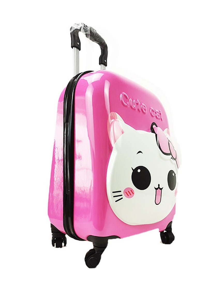 Reflection - REFLECTION Kids Luggage for Girls 41 cm, Pink, Cute Cat, 3D Print - Image 1