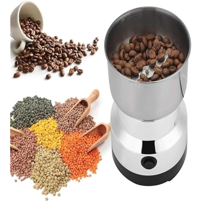showkah G8300 Electric Spice Grinder  300W HighSpeed Stainless Steel Grinder For Spices Herbs Coffee Beans  Dry Fruits  4Blade Compact Kitchen Mill G8200 - Image 2