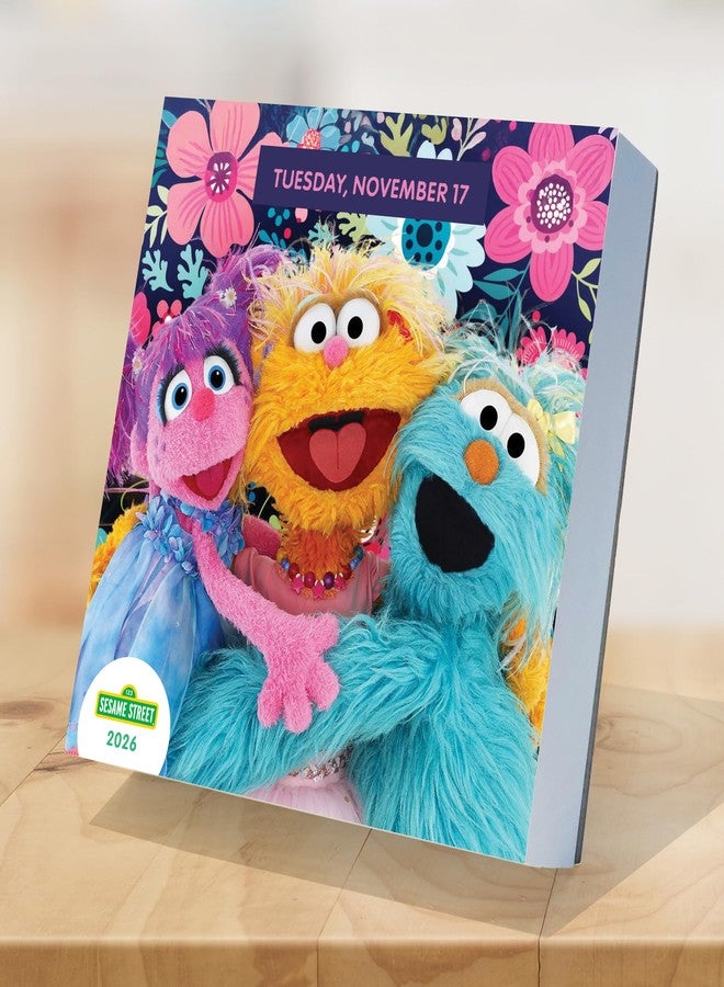 TF Publishing 2026 Sesame Street Daily Desktop Calendar - Home and Office Organization - Small Desk Calendar 2026 with Full-Color Tear-Off Pages and Standing Cardboard Easel - 5.25in x 5.25in - Image 1