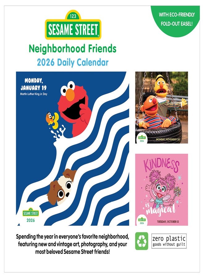 TF Publishing 2026 Sesame Street Daily Desktop Calendar - Home and Office Organization - Small Desk Calendar 2026 with Full-Color Tear-Off Pages and Standing Cardboard Easel - 5.25in x 5.25in - Image 5