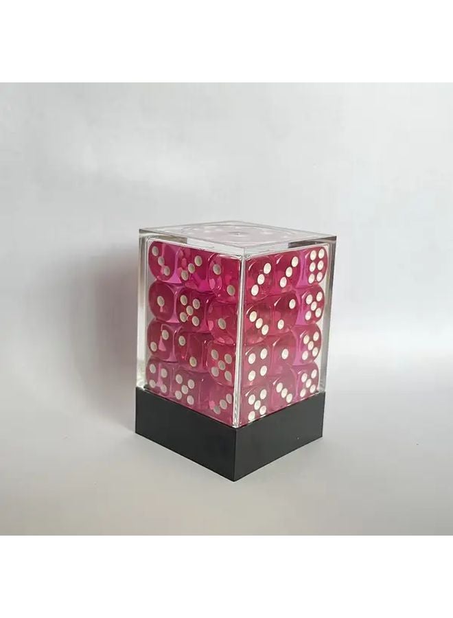 Orange Box 36pcs Luxury 12mm D6 Dice Set Starry Night Transparent Series Rounded Corners - Image 5