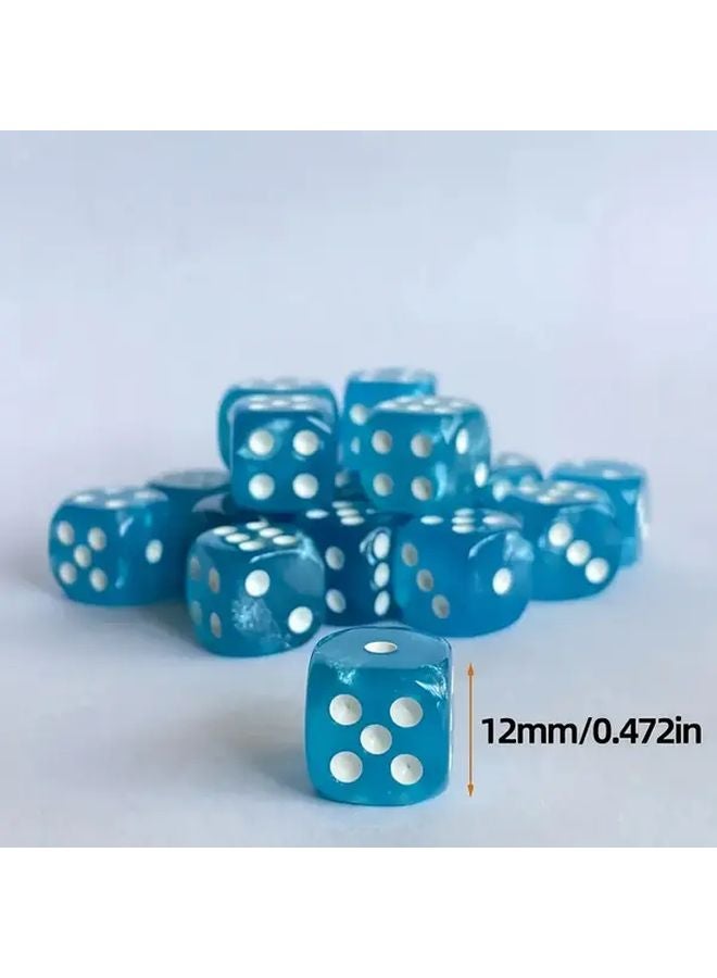 Orange Box 36pcs Luxury 12mm D6 Dice Set Starry Night Transparent Series Rounded Corners - Image 4