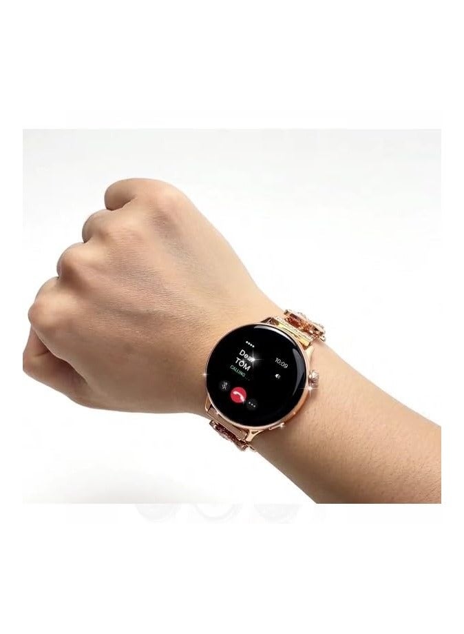 Haino Teko G12 MINI AMOLED Round Shape Display Smart Watch With 3 Pair Strap and Wireless Charger for Ladies - Image 1