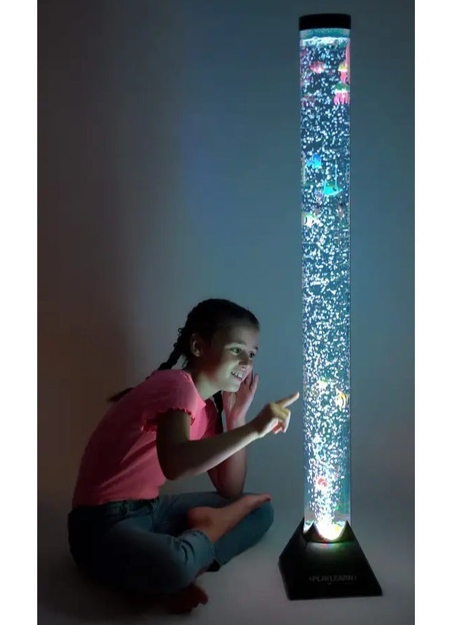 راكسوم حوض أسماك أنبوب مياه على شكل فقاعات جديدة ذات ضوء حسي - 100 سم وكرة بلازما حساسة للمس والصوت مقاس 3.5 بوصة، حزمة كومبو من كرة البرق الزجاجية - Image 3