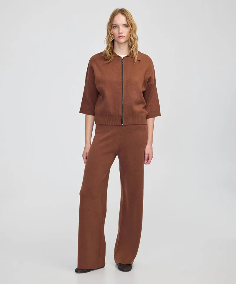ابيكول Zip-Up Knit Top