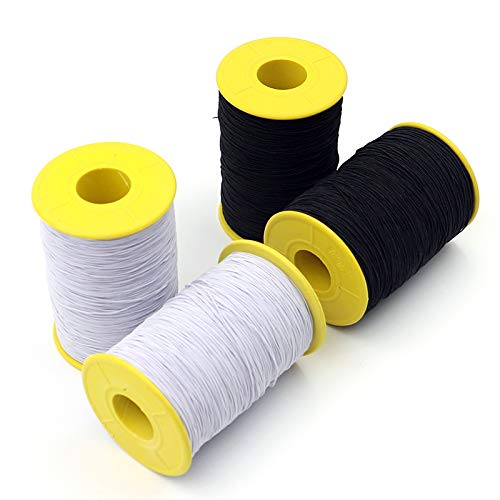 Milcraft (2 Rolls) White AND Black Elastic Thread 547 Yard Package 0.5mm Thickness - Image 4