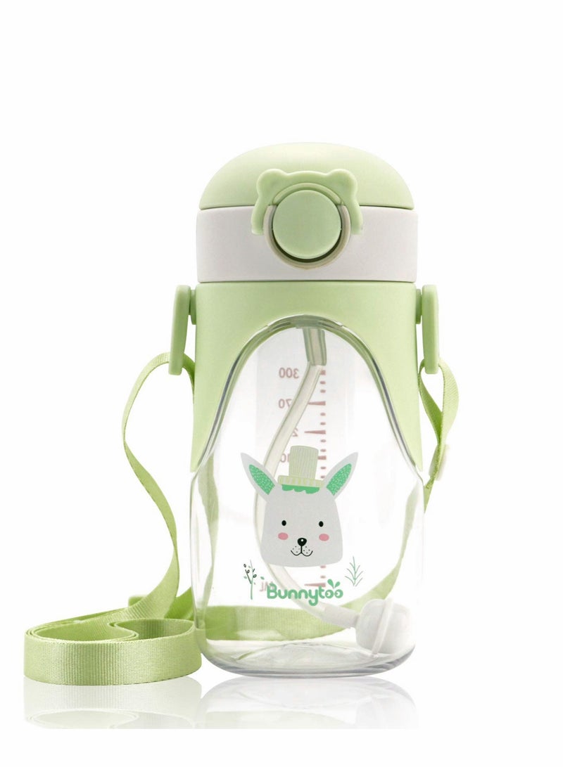 Excefore Sippy Cup for Baby 6-12 Months, Spill-Proof Sippy Cup, Straw for Kids Water Bottle with Soft Silicon Spout Cup for Toddlers,BPA Free, 300ml,Spill Leakproof Plastic Drinking Bottle with Handle - Image 1