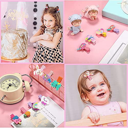FAMEZA 10 PiecesGirl Children Hair Clips Baby Girls Hair Clips Cute Hairpins Alligator Clip Hair Hairpins Set Hair Accessories for Baby Girls Infants Toddlers Kids Children - Image 3