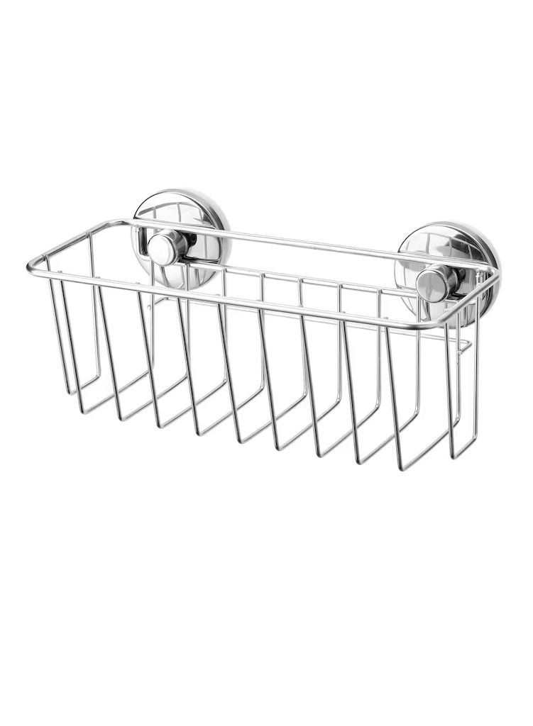 Basket with suction cup, zinc plated24x11 cm - Image 1