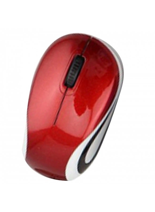 Manufacturers Wireless Mouse SinGle Battery Optical Girls Office Home 2.4G Mini Cute Mouse-Color:Red - Image 1