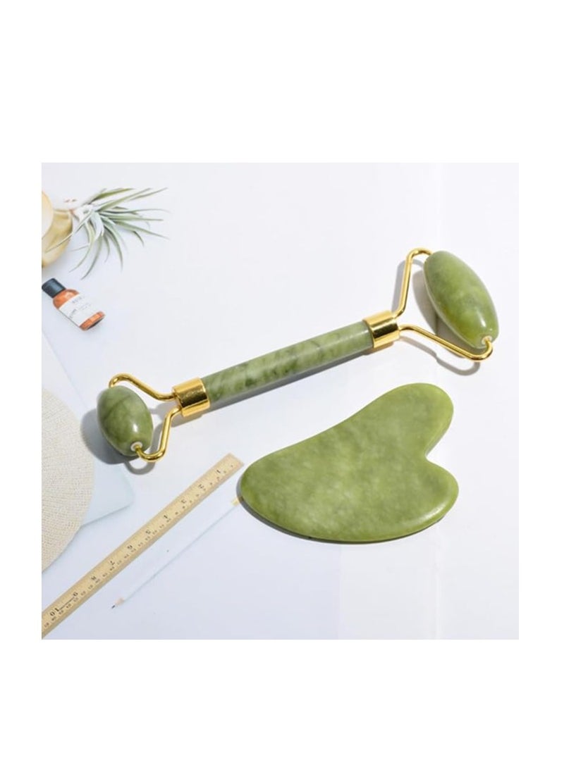 Generic Gua Sha Face SkinCare Kit, Face and Eye Massager, Jade Roller for Face, Guasha Stone Face, Facial Massage Roller, Muscle Relaxation, Eliminates Eye Swelling 