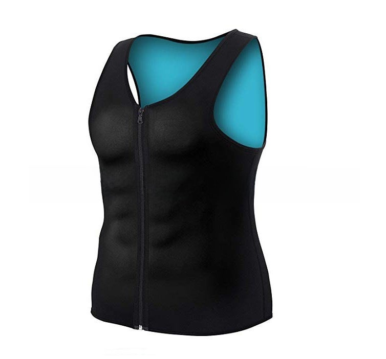 Mens Plus Size Shapewear Fitness Vest Outer Black Inner Lan 