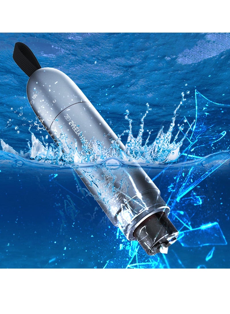 MUNTAQI Car Safety Hammer Multi-function Stainless Steel Portable Car Window Glass Breaker Emergency Car Escape Tool Seatbelt Cutter(Gray) - Image 4