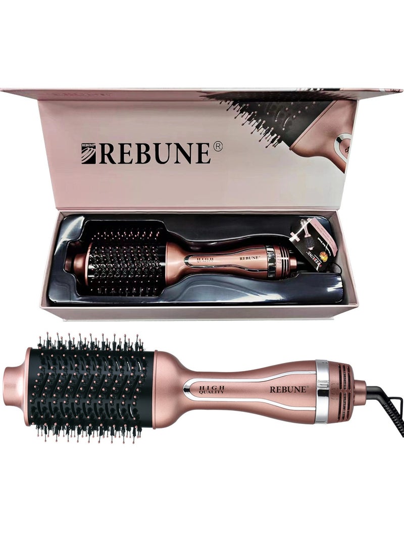 REBUNE Original 1200W Hot Air Hair Styler 3 In 1 Hair Dryer Straightening & Curling Fast Heating (3s) Brush - Image 1