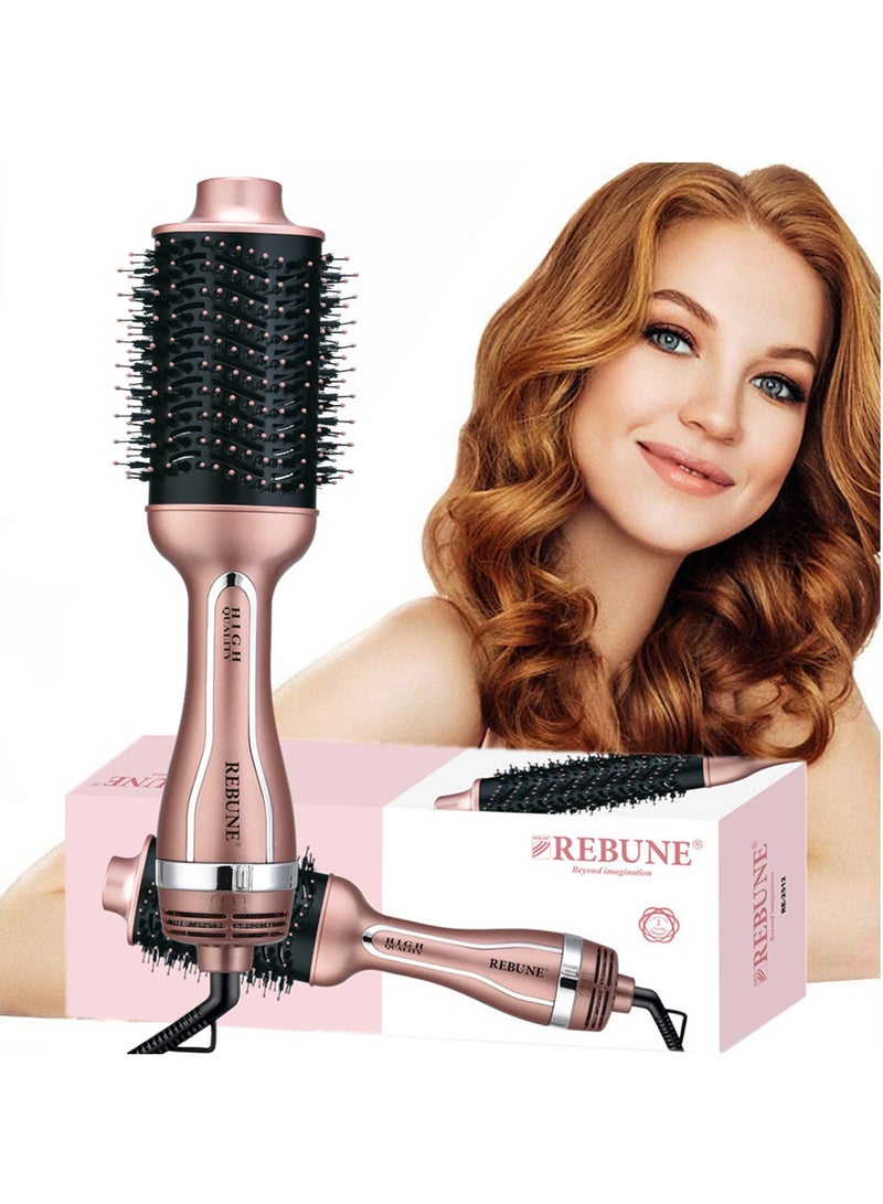 REBUNE Original 1200W Hot Air Hair Styler 3 In 1 Hair Dryer Straightening & Curling Fast Heating (3s) Brush - Image 2