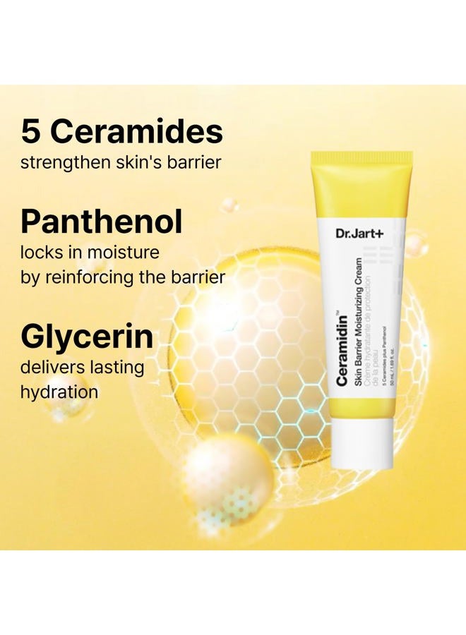Dr.Jart+ Ceramidin Skin Barrier Korean Face Cream Moisturizer with Ceramides and Panthenol | Korean Skin Care | Travel Size, 0.5 Fl Oz - Image 4