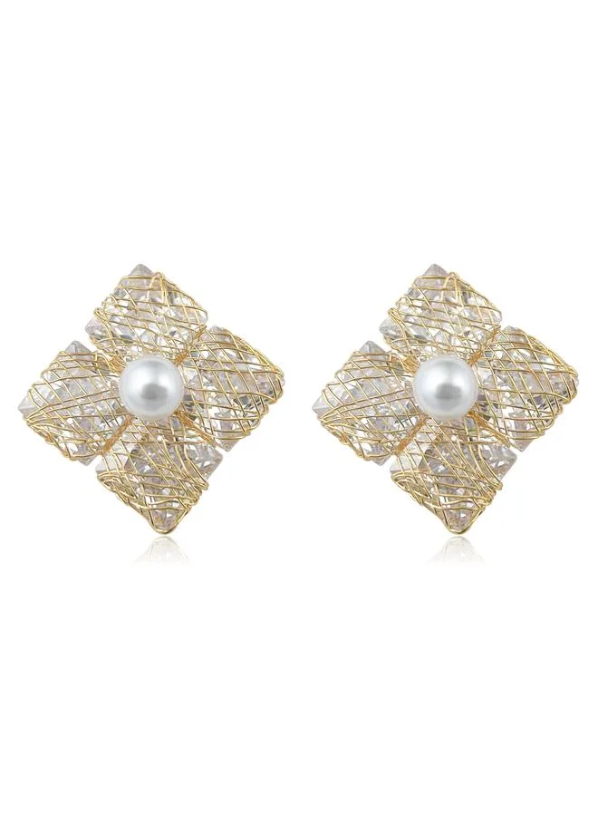 Take Two  Faux Pearl Stud Earrings for Women | Best Price UAE