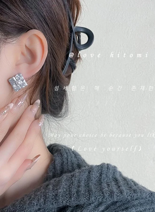 Faux Pearl Stud Earrings