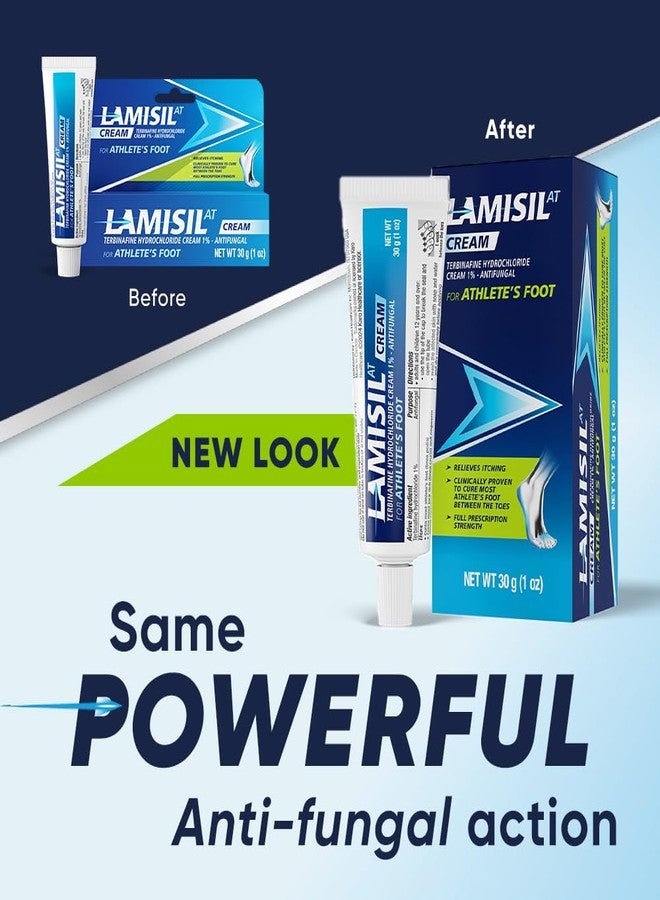 Lamisil 1 Week Athlete’s Foot Treatment, Antifungal Cream with Terbinafine Hydrochloride 1%, Fast Symptom Relief & Prevents Recurrence, 1 oz (30 g) - 3PK - Image 2