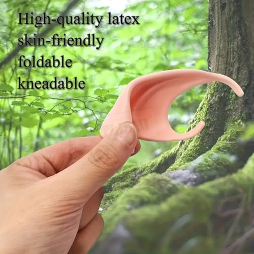 TLISMI Short Elf Ears for Cosplay, Halloween, Fairy, Goblin, Vampire, Anime & Fantasy Costumes | Soft Reusable Latex Elf Ear Tips for Adults & Kids – Comfortable Costume Accessories (10 CM) - Image 4