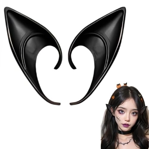 TLISMI Short Elf Ears for Cosplay, Halloween, Fairy, Goblin, Vampire, Anime & Fantasy Costumes | Soft Reusable Latex Elf Ear Tips for Adults & Kids – Comfortable Costume Accessories (10 CM) - Image 1