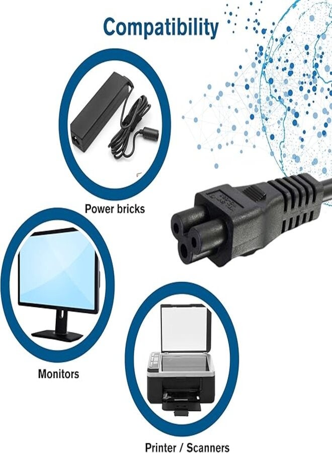 Laptop Power Cable 3-Pin Ultra-Durable 1.5 Meter Long | Reliable, Safe & Efficient Charging Solution - Image 4