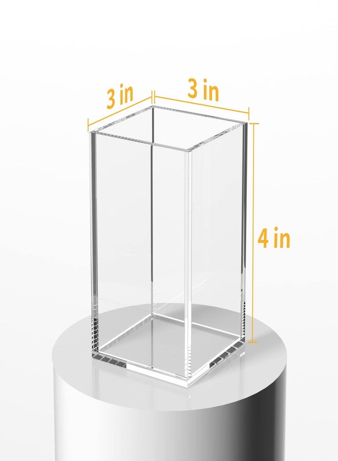 NIUBEE Acrylic Pen Holder 2 Pack,Clear Desktop Pencil Cup Stationery Organizer for Office Desk Accessory - Image 5