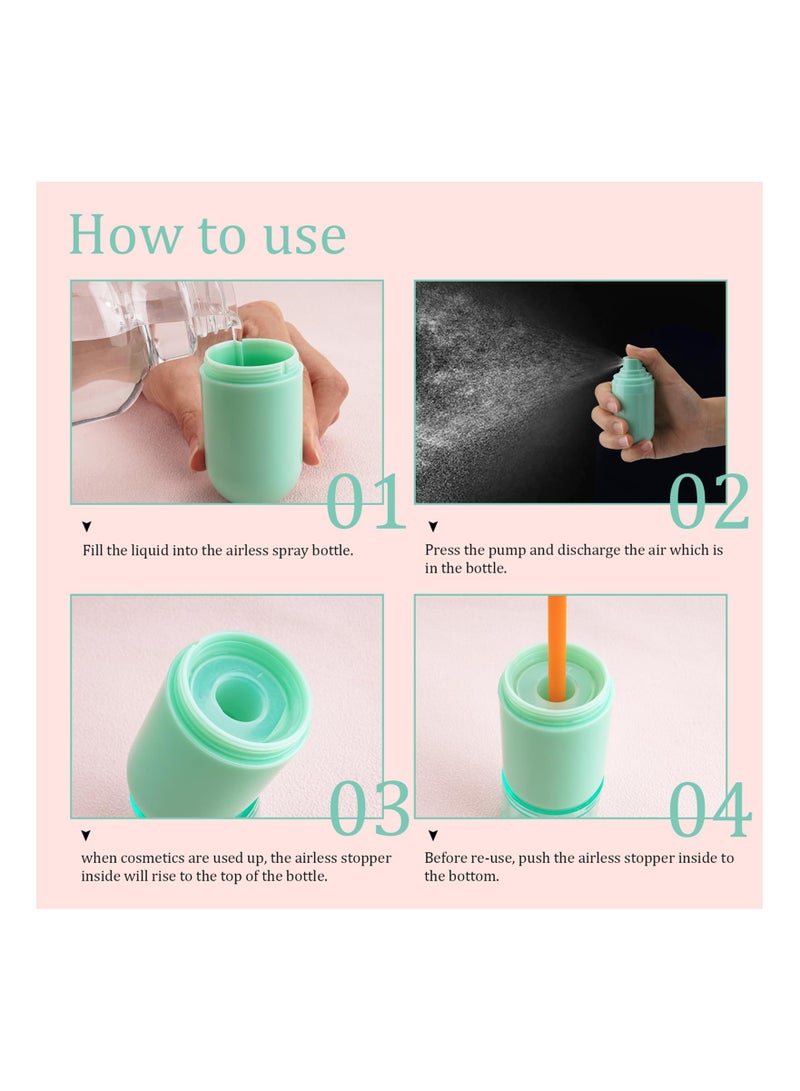 SOLARAE Mini Fine Mist Spray Bottles, TSA Approved 1oz/30ml Leak-Proof Airless Travel Spray Containers for Perfumes, Skincare, Water, and Cosmetics - 6 Pack in 3 Colors - Image 3