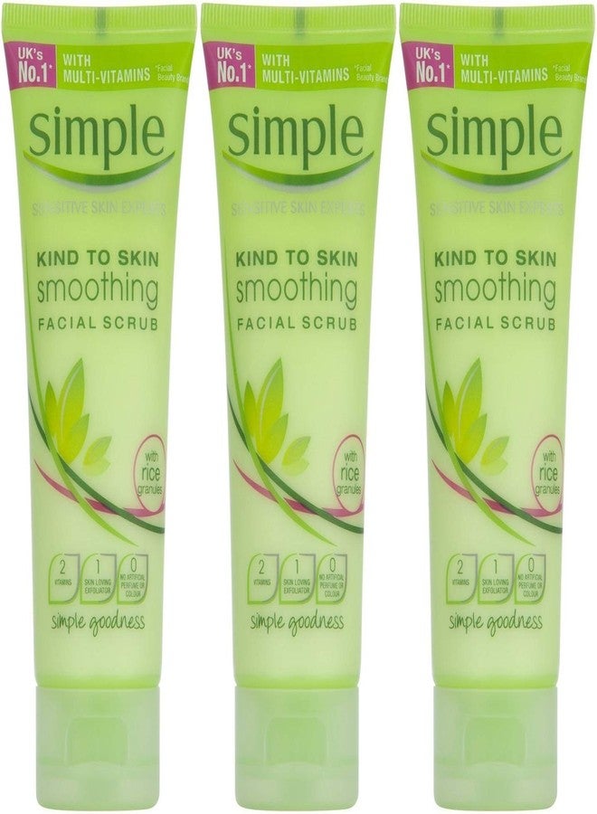 Simple Kind to Skin Smoothing Facial Scrub, 2.5 Ounce / 75 Ml (Pack of 3)