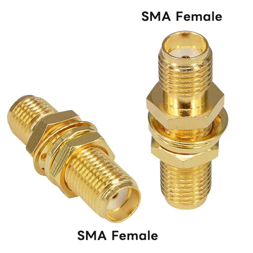 Boobrie SMA Socket Connector Panel Chassis Mount SMA Female to Female Bulkhead Extendable Antenna Jack Adapter for Antennas Wireless LAN Devices Coaxial Cable Pack of 5 - Image 2