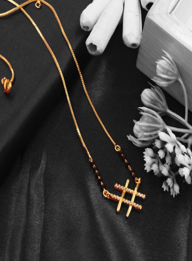 AAIKU Short Fancy Mangalsutra 18 Inch for Women | Stylish in Saree, kurti, Office Wear, Wastern Dress | Gift for Wife MANGALSUTRA (M1838) - Image 5