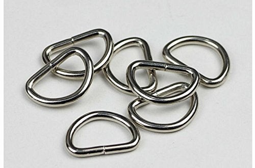Jos 10Pcs UnWelded Antique Silver D Rings 25MM 25cms for Leather Bags Metal Crafts D Rings Connect Buckle Garment Clothes DIY Needlework Luggage Sewing Handmade Bag Purse Manual Buttons ETC  - Image 1