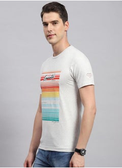 Monte Carlo Men Regular Fit Short Sleeves Printed T-Shirt by Styli  - Image 2