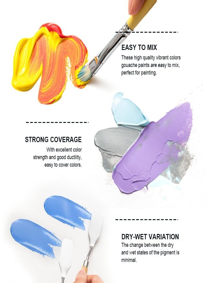 هيمي مجموعة ألوان أكريليك جيلي من هيمي، كوبان مزدوجان، 48 لونًا، 12 غرامًا، لزوجة عالية، قابلة للمزج، ألوان مناسبة للرسم على الصخور، والحرف اليدوية، والقماش، والخشب، والسيراميك، والحجر، هدايا فنية وحرفية للفنانين المبتدئين والرسامين. - Image 5