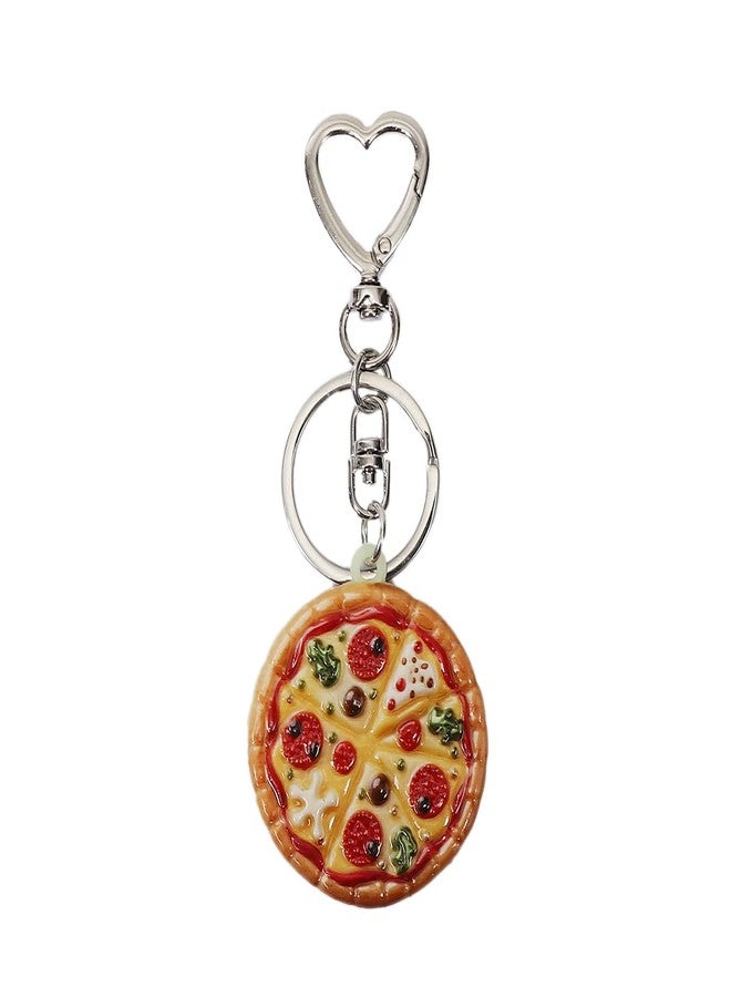 SENFAI Pizza keychain, delicious and beautiful women's bag pendant (pizza 5) - Image 1