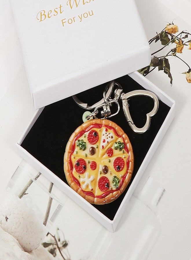 SENFAI Pizza keychain, delicious and beautiful women's bag pendant (pizza 5) - Image 5