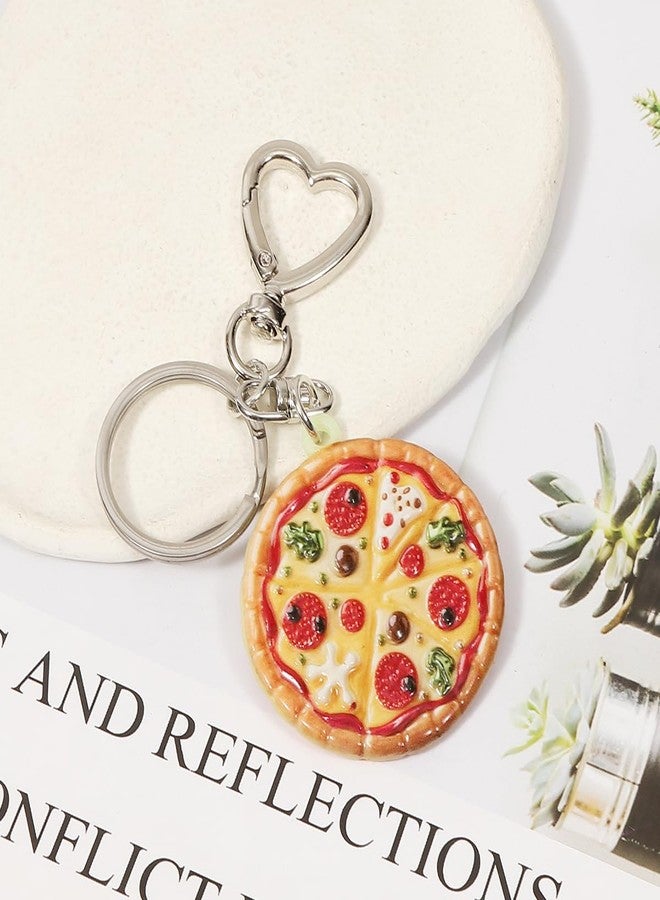SENFAI Pizza keychain, delicious and beautiful women's bag pendant (pizza 5) - Image 4