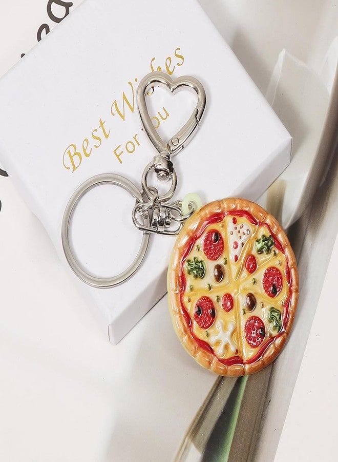 SENFAI Pizza keychain, delicious and beautiful women's bag pendant (pizza 5) - Image 2