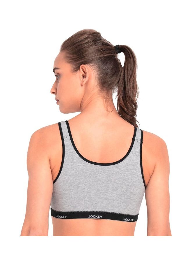 JOCKEY - Jockey 1376 Women Wire free Non Padded Super Combed Cotton Elastane Stretch Full Coverage Slip On Active Bra with Wider Straps and Moisture Move Treatment - Image 1