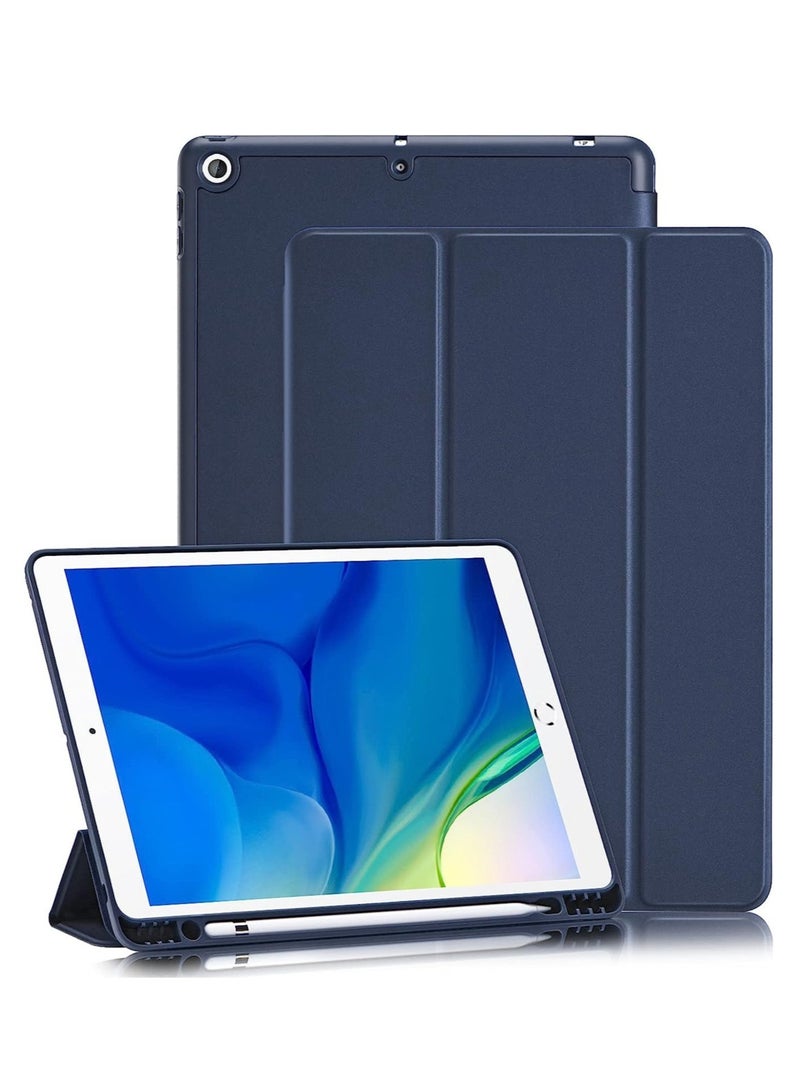 ELTRAZONE iPad 9th/8th/7th Generation Case (2021/2020/2019) iPad 10.2-Inch Case with Pencil Holder [Sleep/Wake] Slim Soft TPU Back Smart Magnetic Stand Protective Cover Cases - Image 1