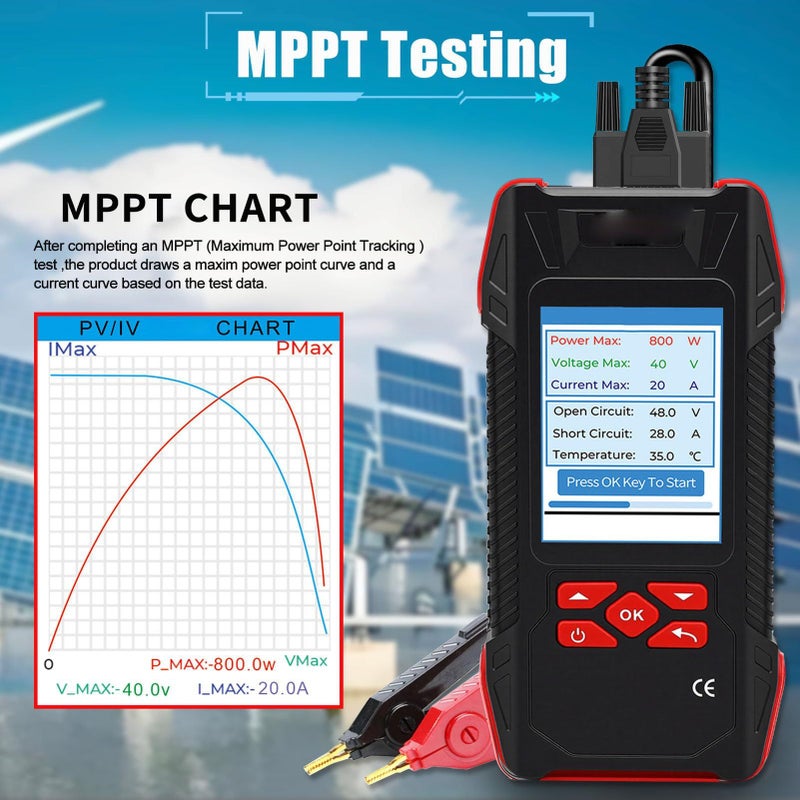 MPPT Solar Panel Tester Photovoltaic Multimeter With 3.2in LCD - Image 3