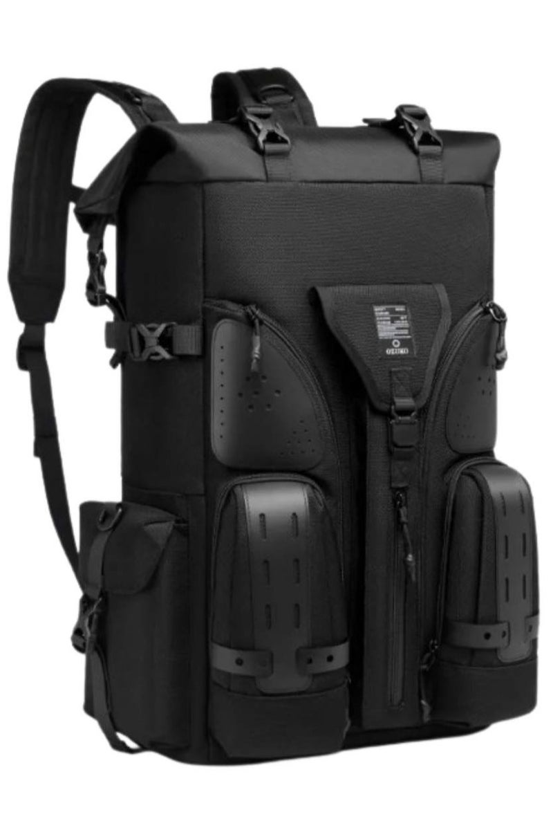 أوزوكو 9631 حقيبة ظهر بسعة كبيرة للابتوب – مقاومة للماء، بتصميم رياضي خارجي، أسود - Image 2