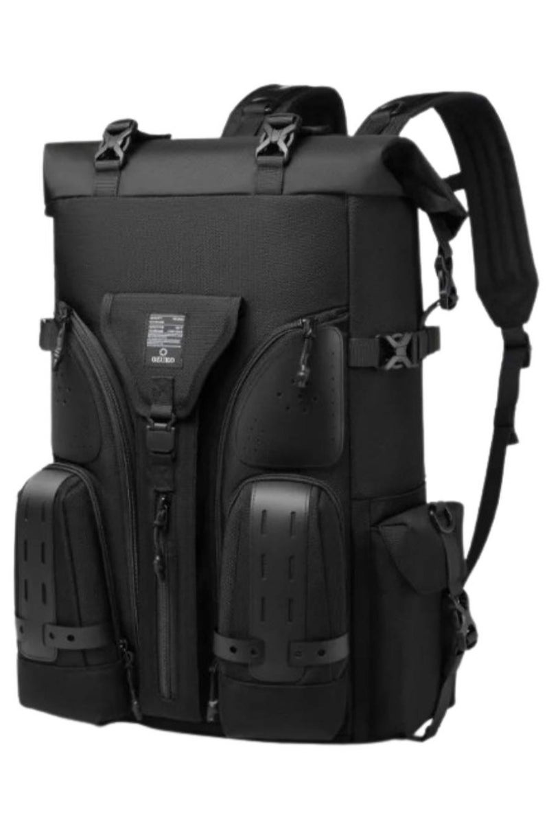 أوزوكو 9631 حقيبة ظهر بسعة كبيرة للابتوب – مقاومة للماء، بتصميم رياضي خارجي، أسود - Image 3