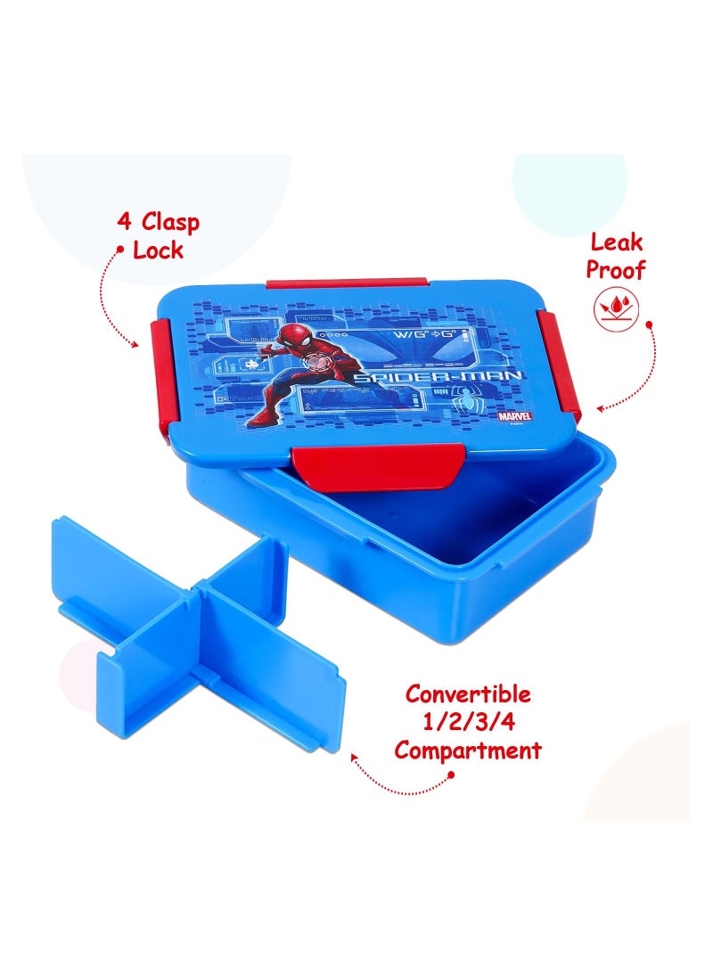 Marvel Spider-Man 1/2/3/4 Compartment Convertible Bento Lunch Box - Blue - pzsku/ZA17EA381211586A49453Z/45/_/1690183806/c70e6496-1a13-4d87-bafa-87c201fbdc62