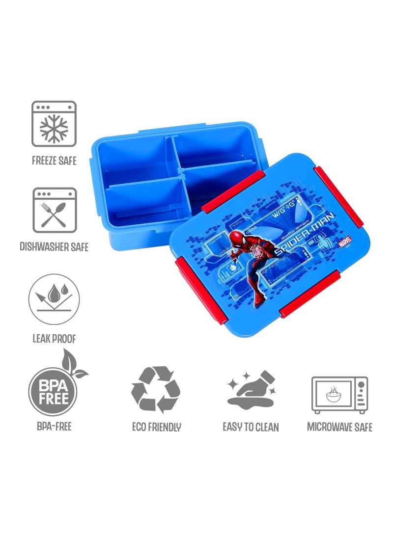 Marvel Spider-Man 1/2/3/4 Compartment Convertible Bento Lunch Box - Blue - pzsku/ZA17EA381211586A49453Z/45/_/1690183807/366ae399-0959-4486-94bc-c61f64e63691