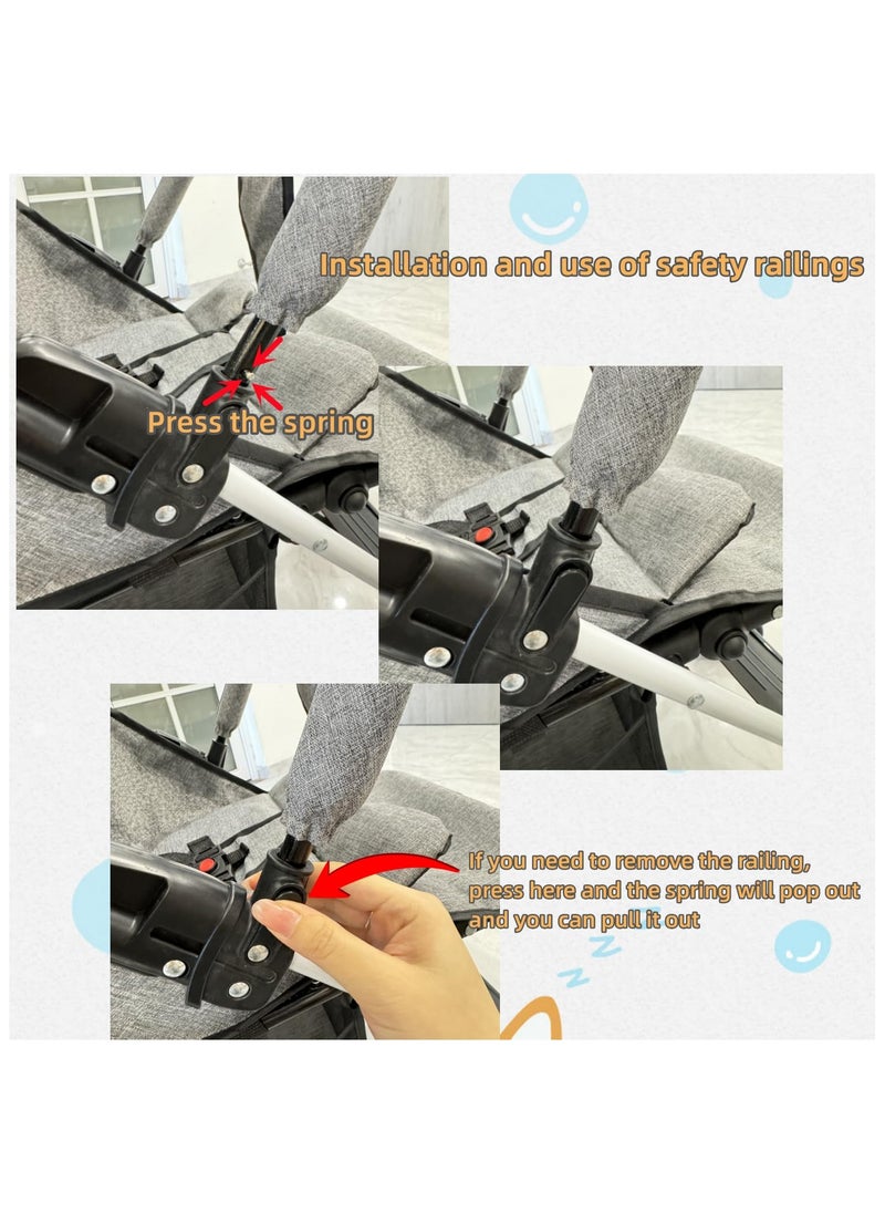 SKY-TOUCH - Lightweight Travel Stroller Foldable Baby Stroller With Large Storage Basket Multi-Position Recline Convenient One-Hand Fold Comfortable And Lay Flat Grey - Image 1