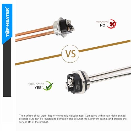 TOP-HEATER Water Heater Element 4500W,Foldback Type universal screw-in 02582 Heater Heating Elements By TOP-HEATER,Heater Element Replacement 2Pack, Fits Most Models As AO Smith, GE, Kenmore,Maytag,Whirlpool - Image 4