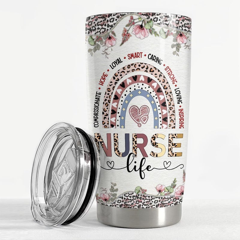 SANDJEST Nurse Tumbler 20oz Stainless Steel Insulated Coffee Travel Mug Cup Gift for Nurses Week  Graduation  Birthday  Christmas - Image 3